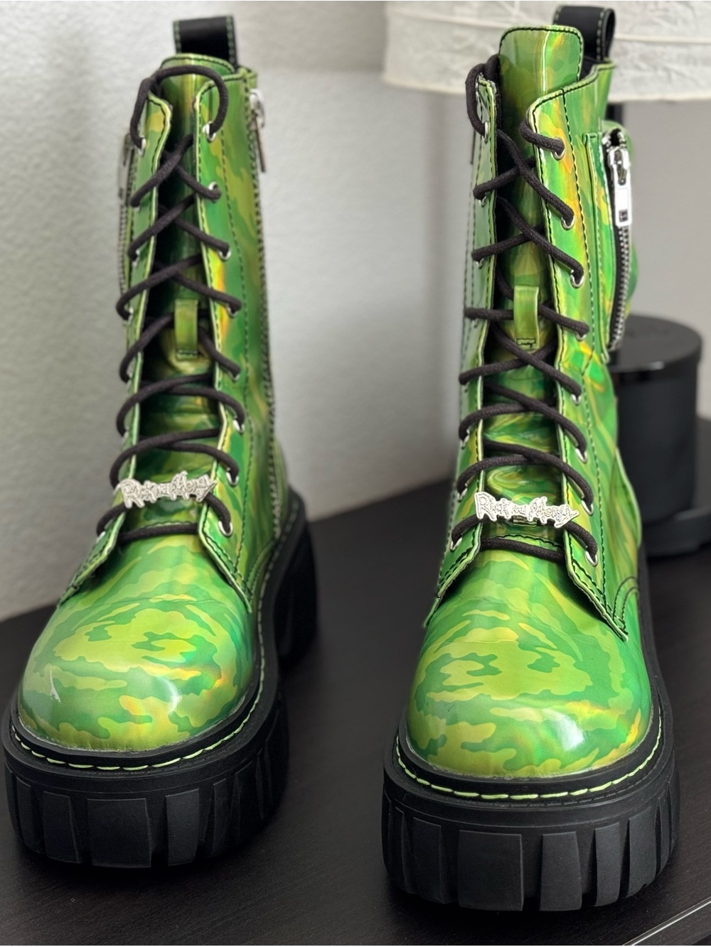 Dolls Kill × Rick & Morty Trippy Print Platform Combat
Boots - Picture 2 of 10